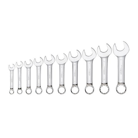 Atd Tools ATD 10-Piece Metric Stubby Combination Wrench Set 99525